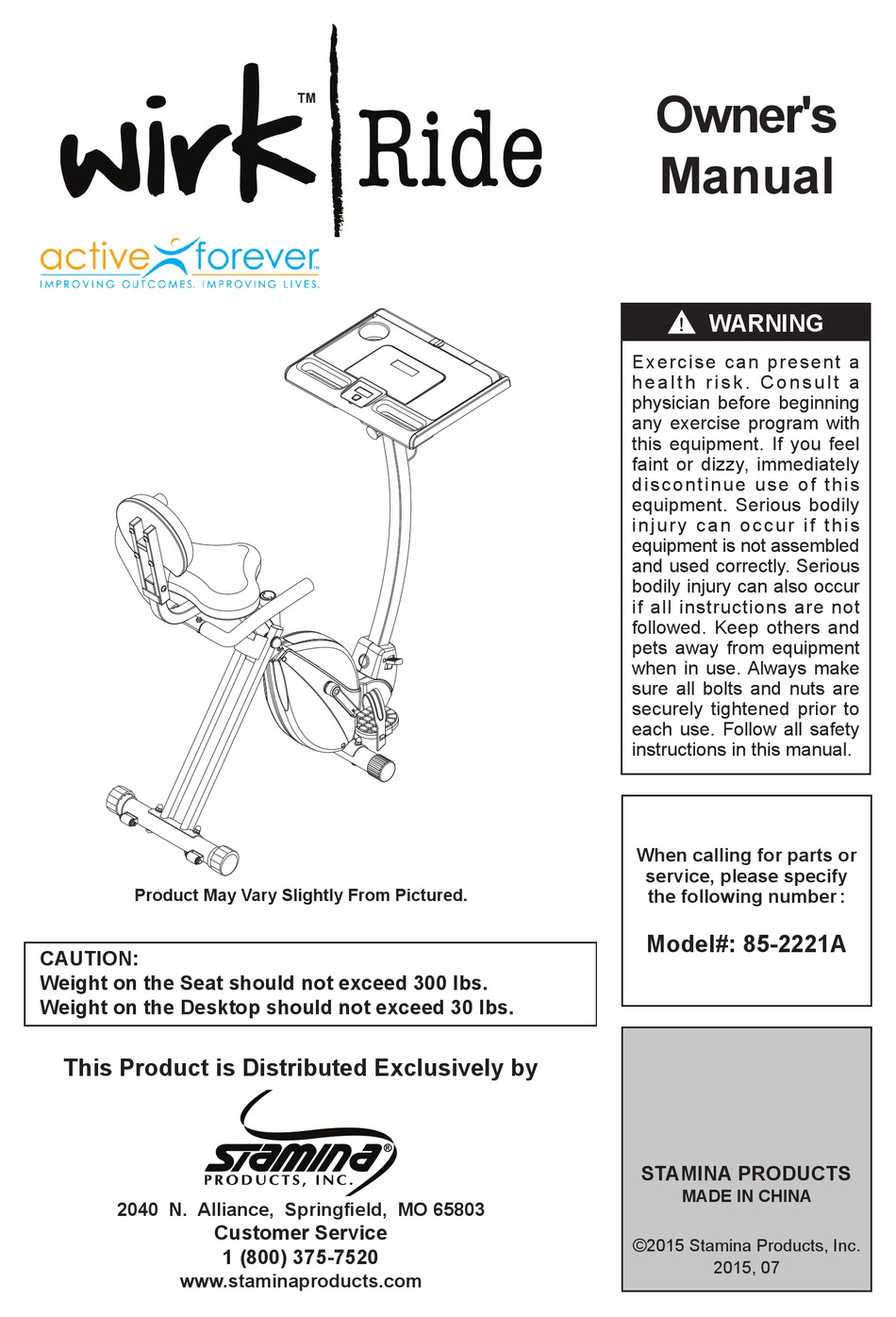 stamina 5325 replacement parts