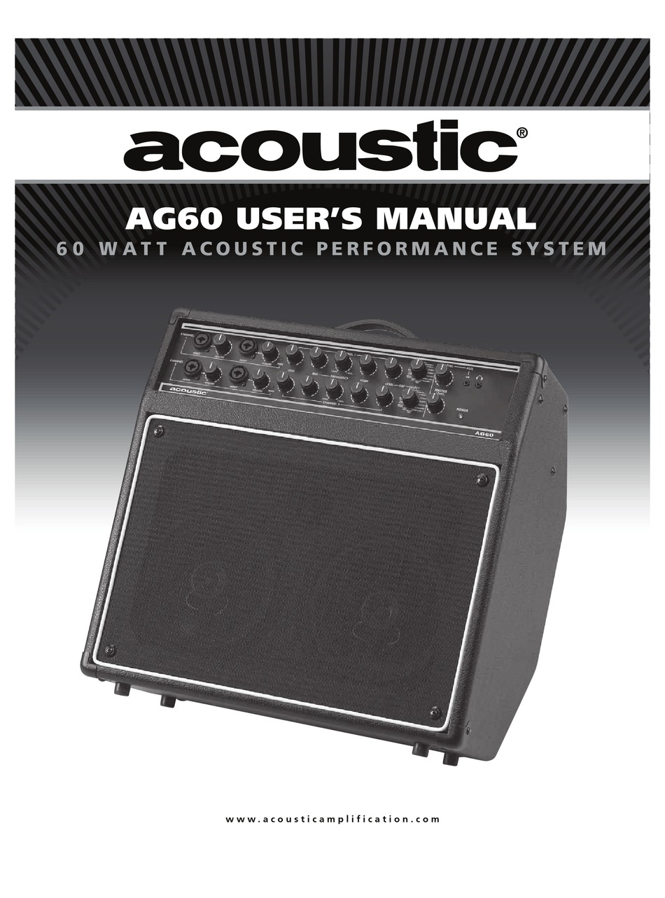 ACOUSTIC AG60 USER MANUAL Pdf Download ManualsLib