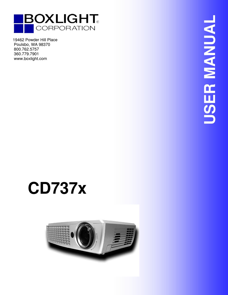 BOXLIGHT CD737X USER MANUAL Pdf Download ManualsLib