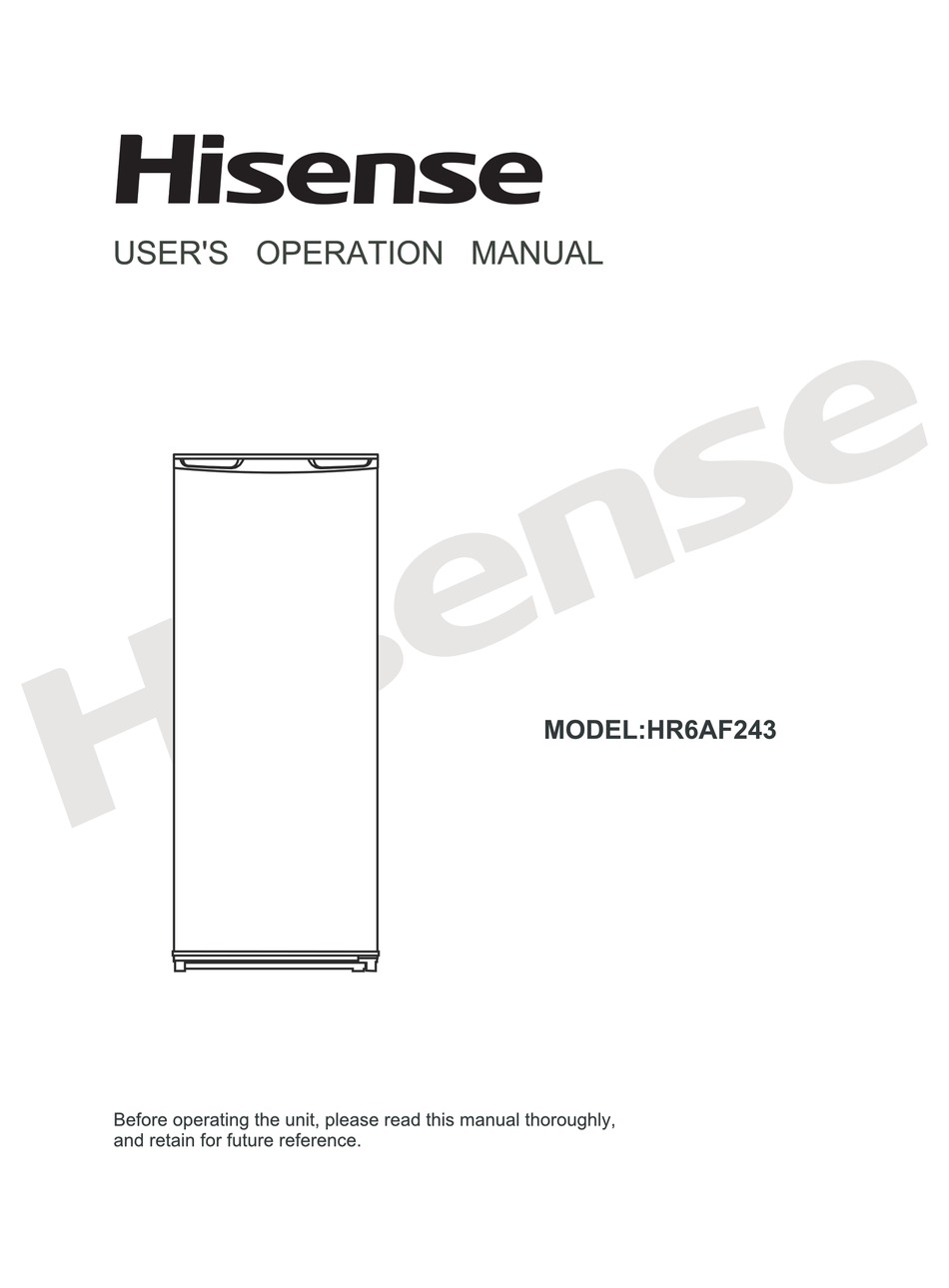 HISENSE HR6AF243 USER'S OPERATION MANUAL Pdf Download | ManualsLib