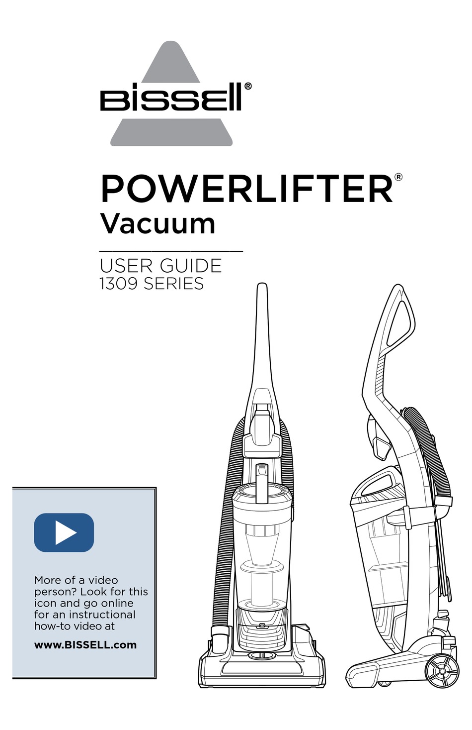 BISSELL POWERLIFTER 1309 SERIES USER MANUAL Pdf Download | ManualsLib