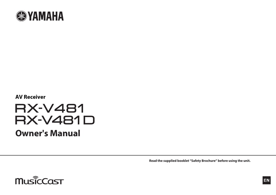YAMAHA RX-V481 OWNER'S MANUAL Pdf Download | ManualsLib