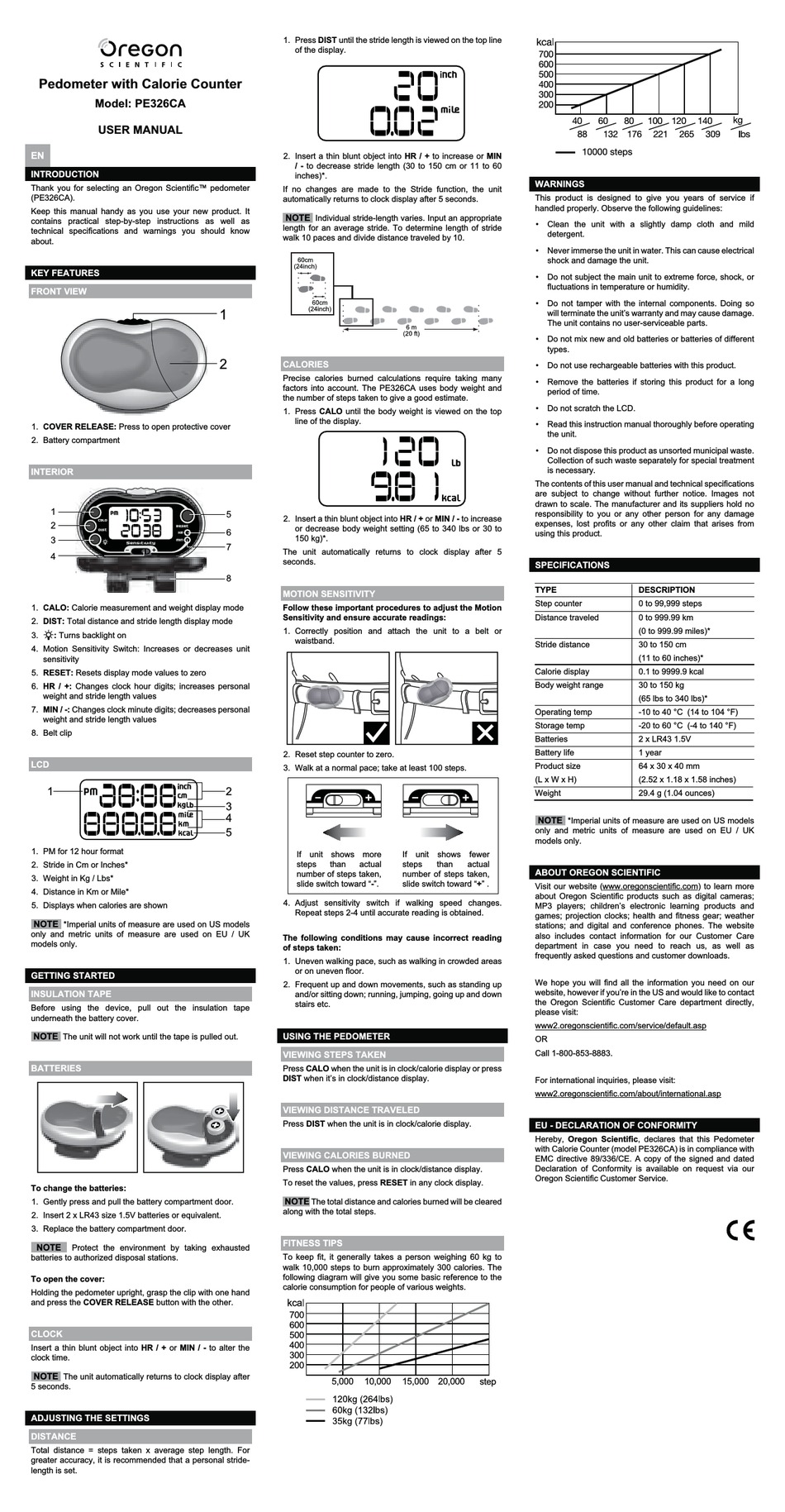 OREGON SCIENTIFIC PE326CA USER MANUAL Pdf Download | ManualsLib