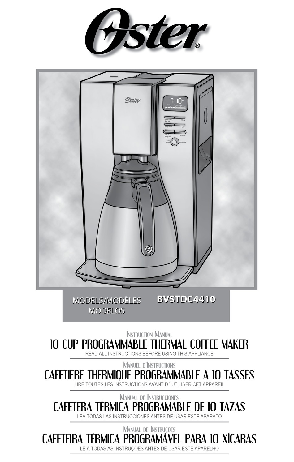 OSTER BVSTDC4410 INSTRUCTION MANUAL Pdf Download | ManualsLib