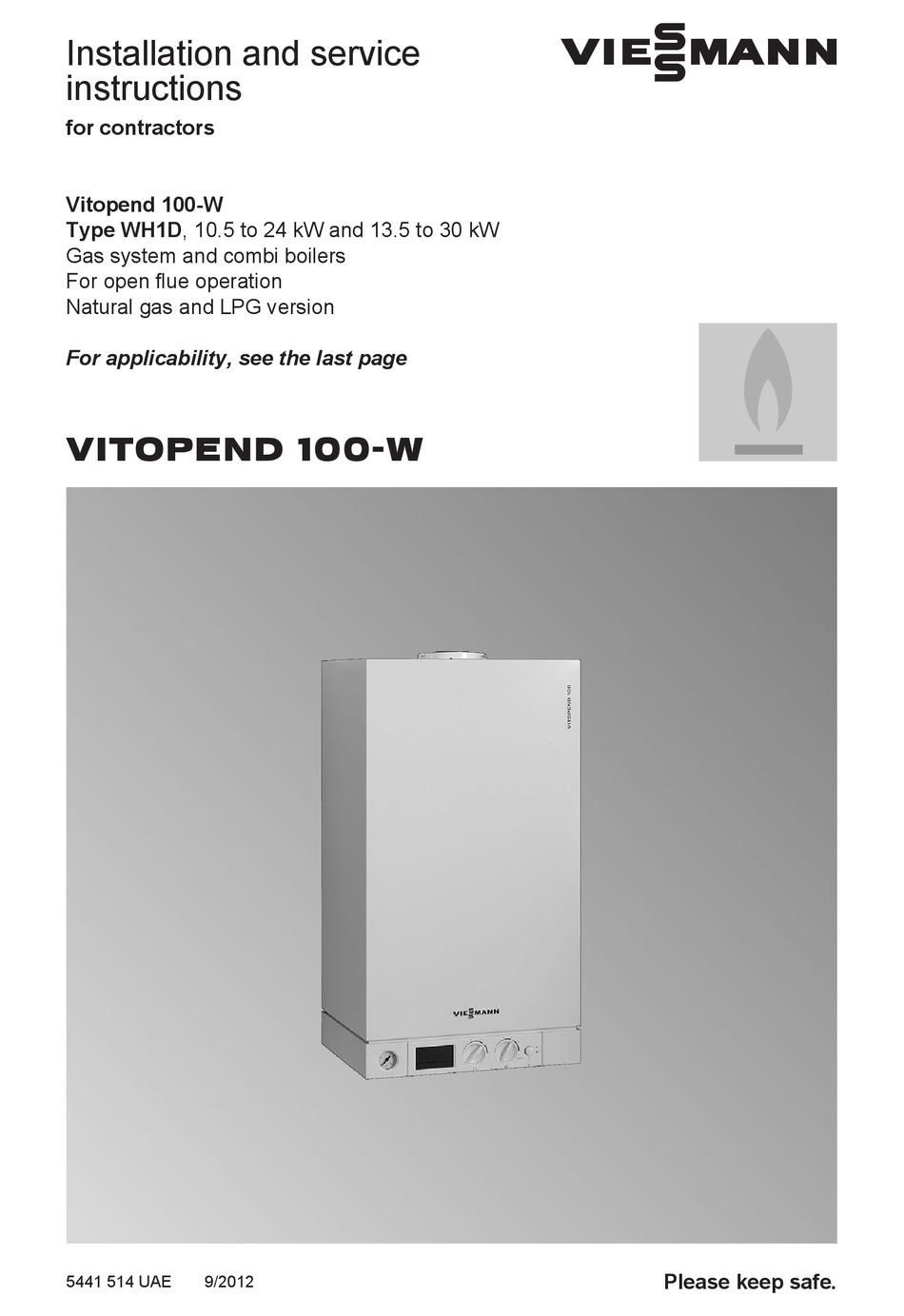 Viessmann Vitopend 100 W Installation, Viessmann Vitodens 100 System Boiler Wiring Diagram