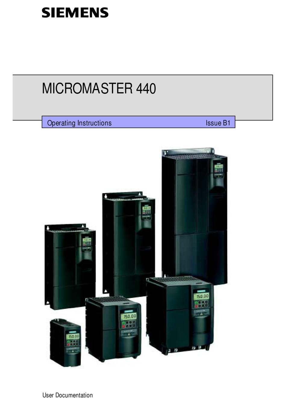SIEMENS MICROMASTER 440 OPERATING INSTRUCTIONS MANUAL Pdf Download