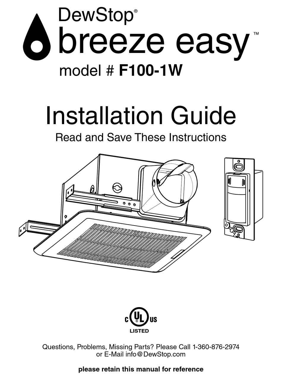 breeze easy bathroom fan manual