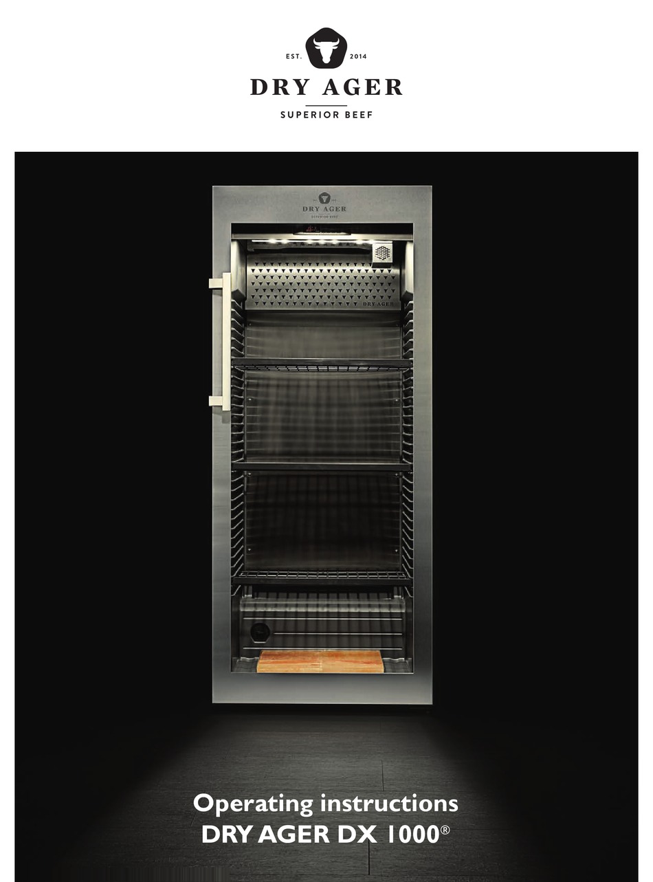 Dry Ager Dx 1000 Operating Instructions Manual Pdf Download Manualslib