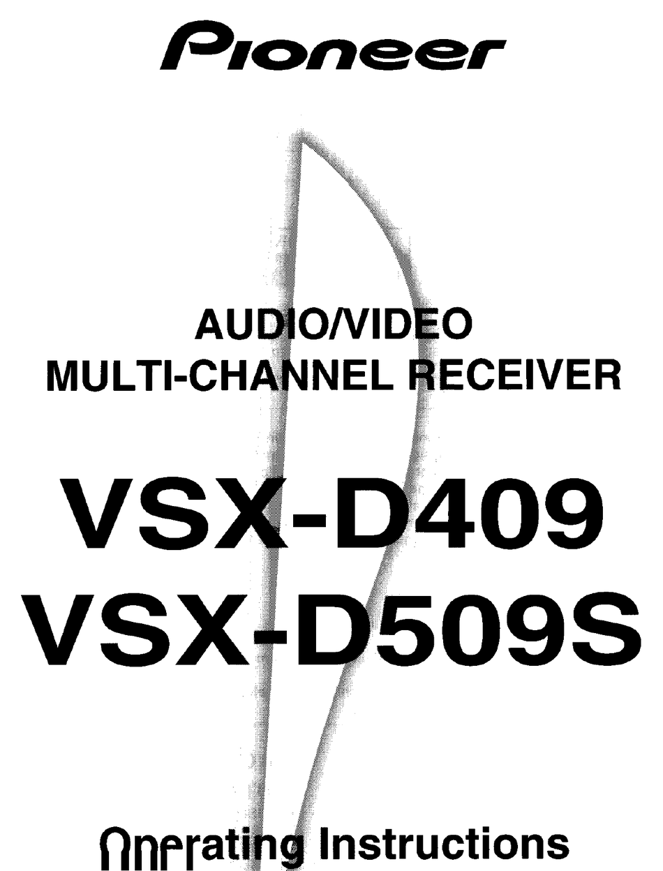 PIONEER VSX-D409 OPERATING INSTRUCTIONS MANUAL Pdf Download | ManualsLib
