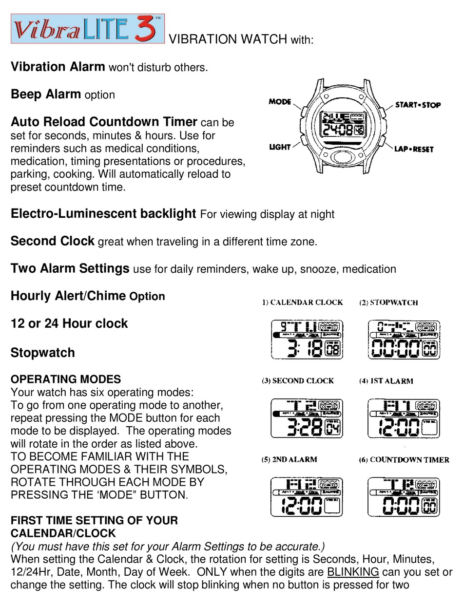 Vibralite on sale 3 watch