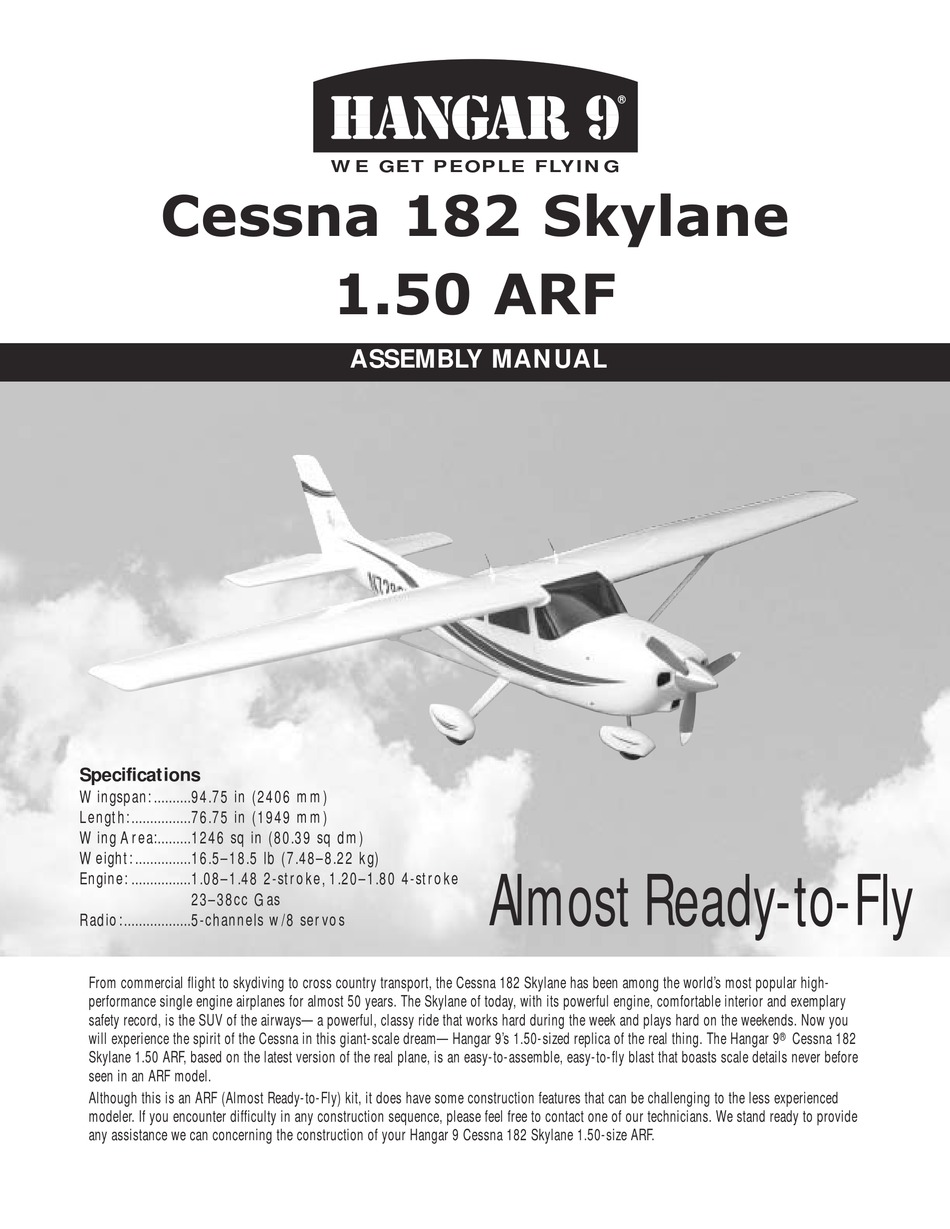 Hangar 9 hot sale cessna 182