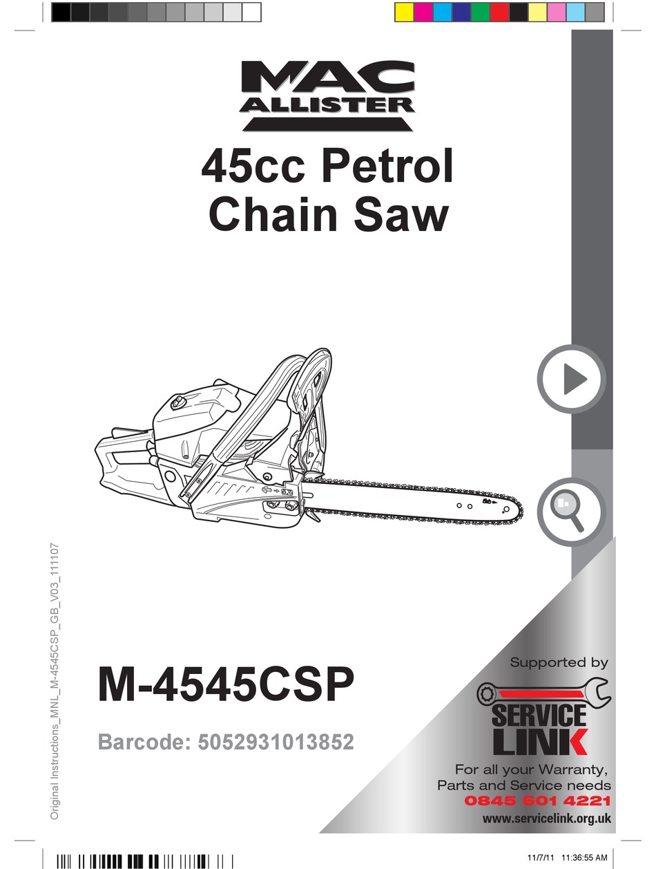Image of MacAllister M-4545CSP chainsaw