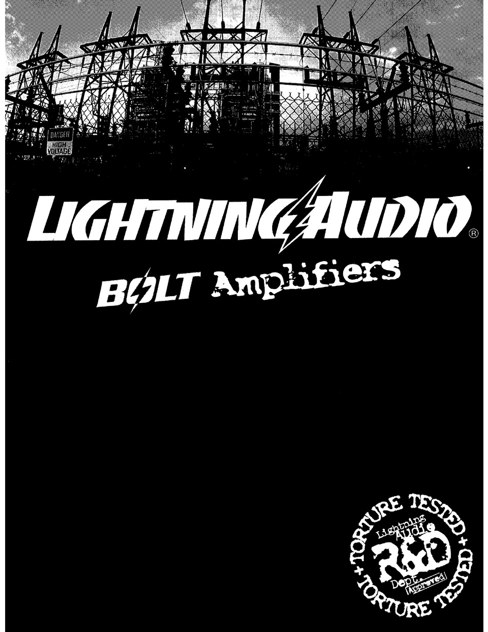 LIGHTNING AUDIO BOLT USER MANUAL Pdf Download ManualsLib