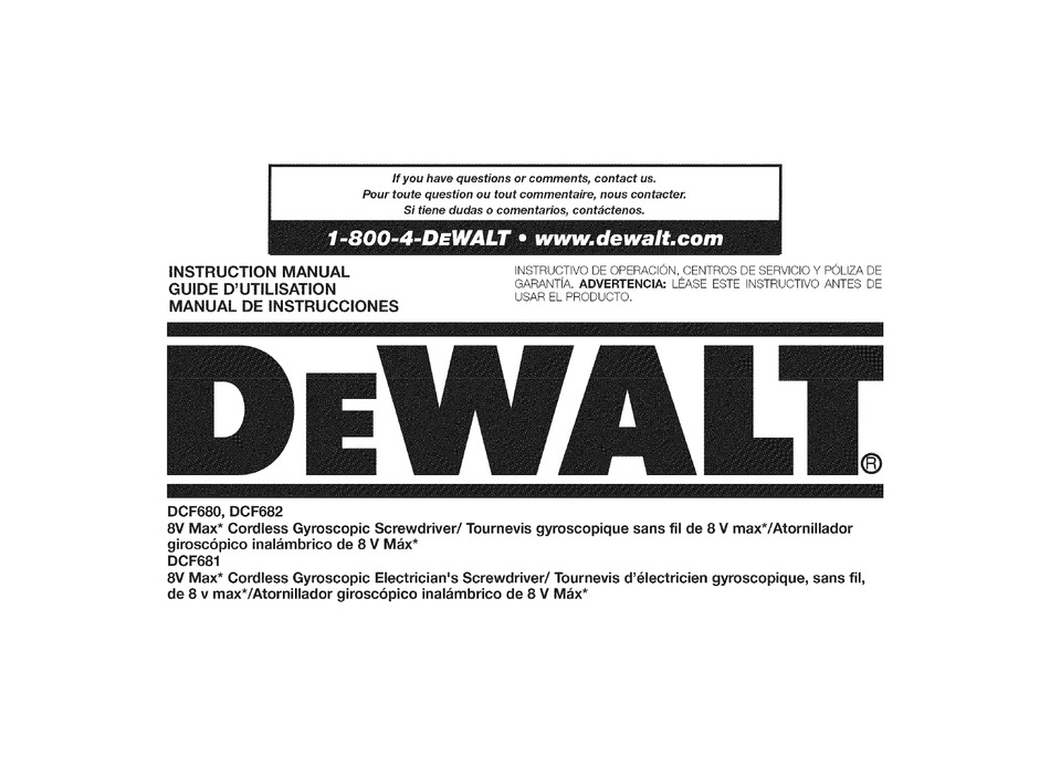 Dewalt Dcf682 Cordless Screwdriver Manual - Todd Waggoner's Coloring Pages