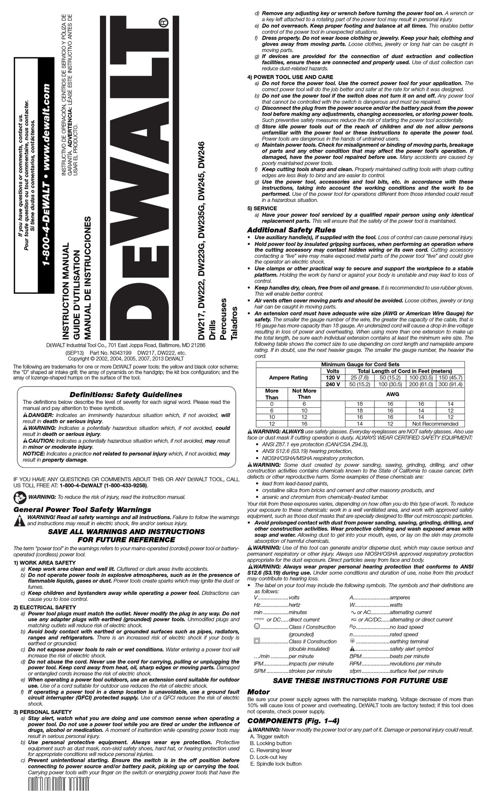 Dewalt dw217 hot sale