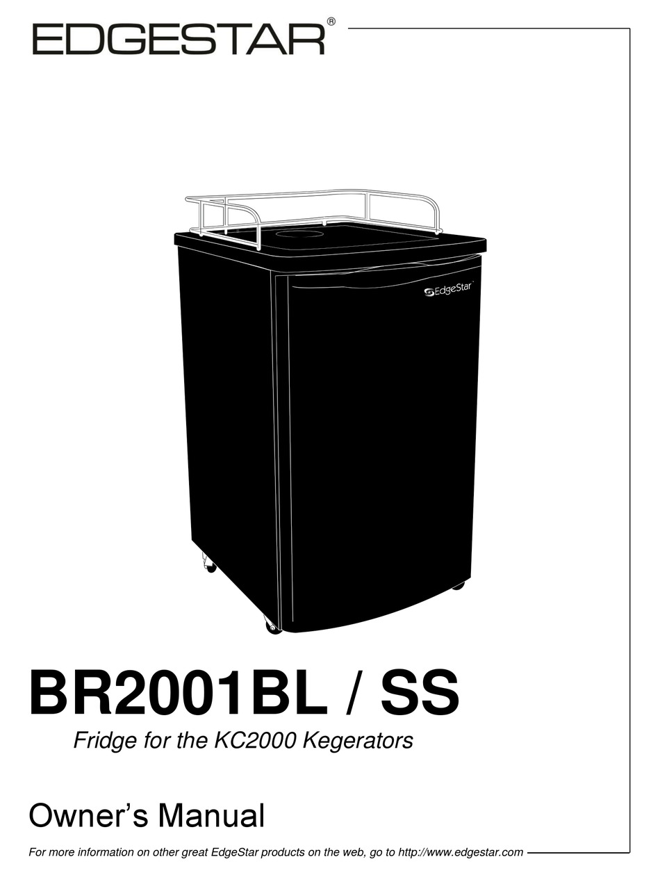 EDGESTAR BR2001BL OWNER'S MANUAL Pdf Download ManualsLib