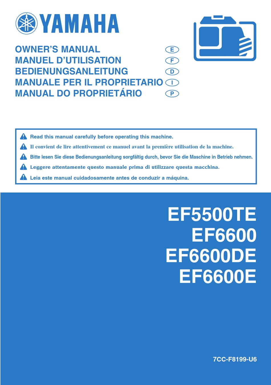 Yamaha Ef2000is Service Manual