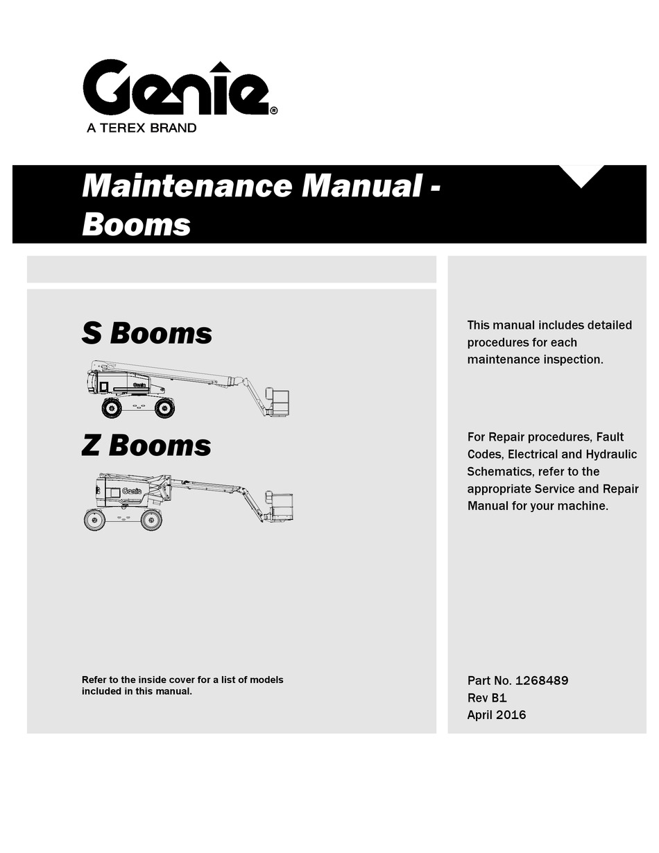 GENIE S-40 MAINTENANCE MANUAL Pdf Download | ManualsLib