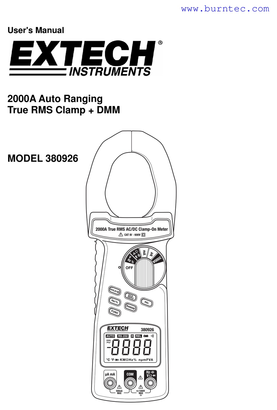 EXTECH INSTRUMENTS 380926 USER MANUAL Pdf Download | ManualsLib