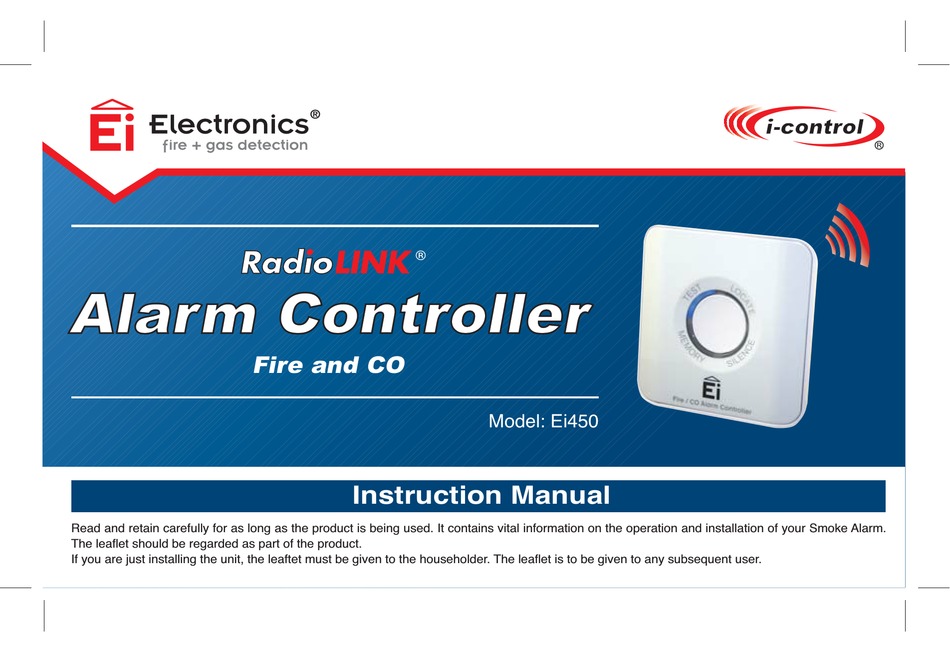 EI ELECTRONICS EI450 INSTRUCTION MANUAL Pdf Download ManualsLib