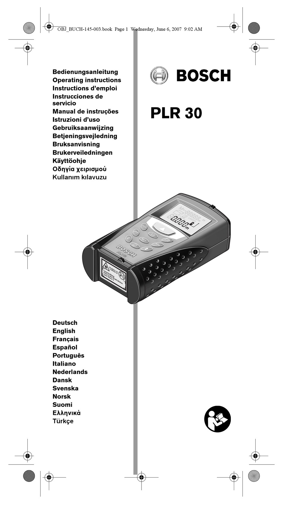 BOSCH PLR 30 OPERATING INSTRUCTIONS MANUAL Pdf Download | ManualsLib