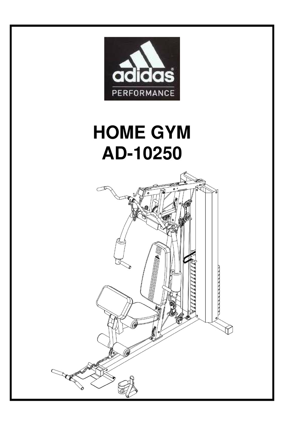 adidas home gym manual