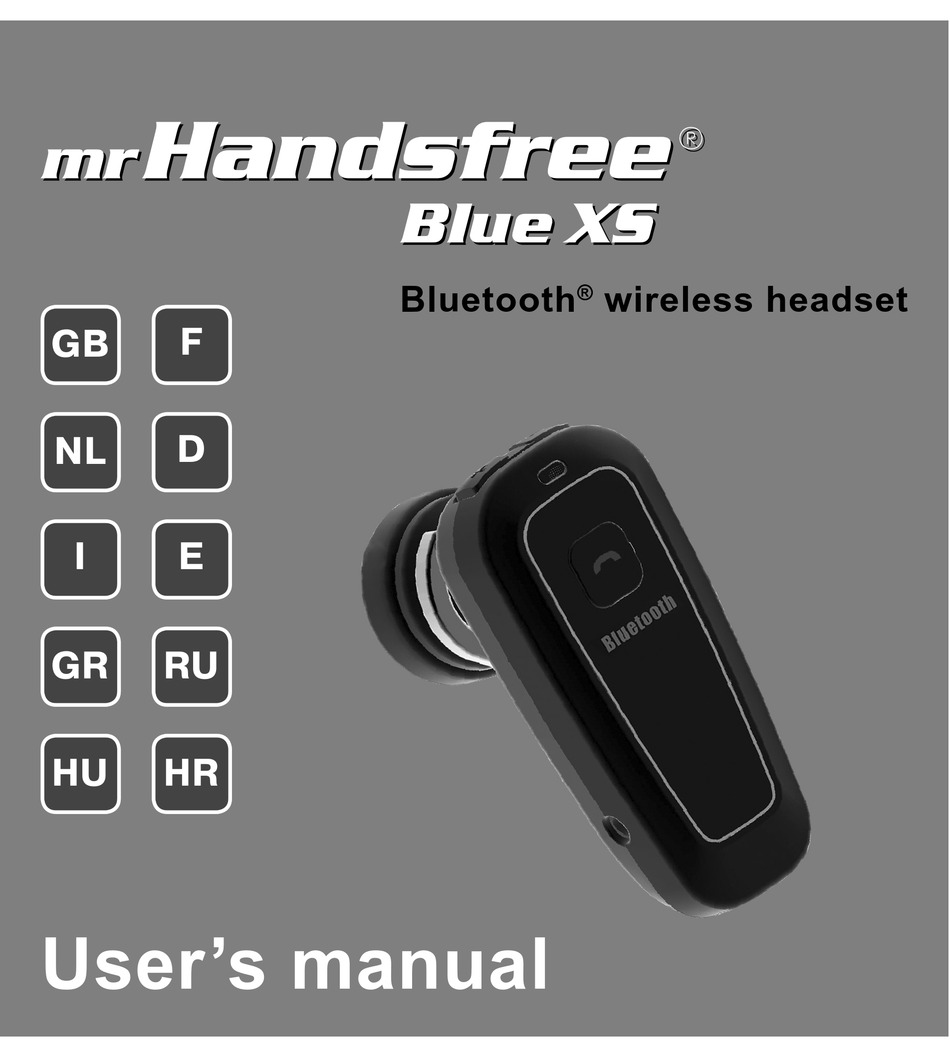 MR HANDSFREE BLUE XS USER MANUAL Pdf Download ManualsLib