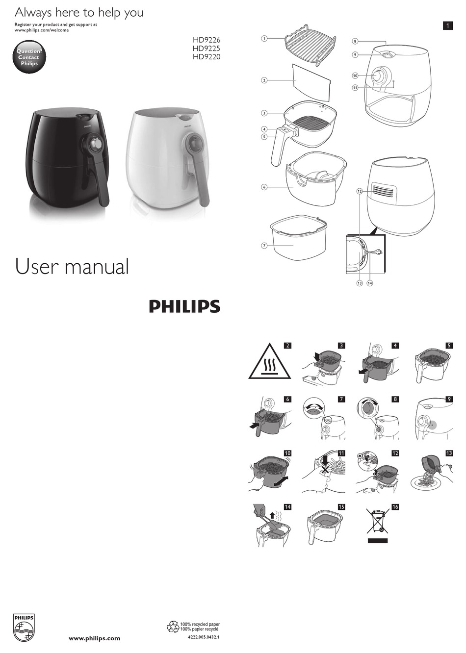 PHILIPS HD9226 USER MANUAL Pdf Download ManualsLib