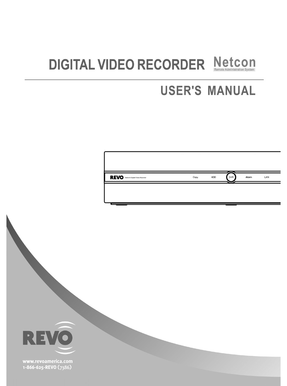 REVO R4816DVR2 USER MANUAL Pdf Download ManualsLib