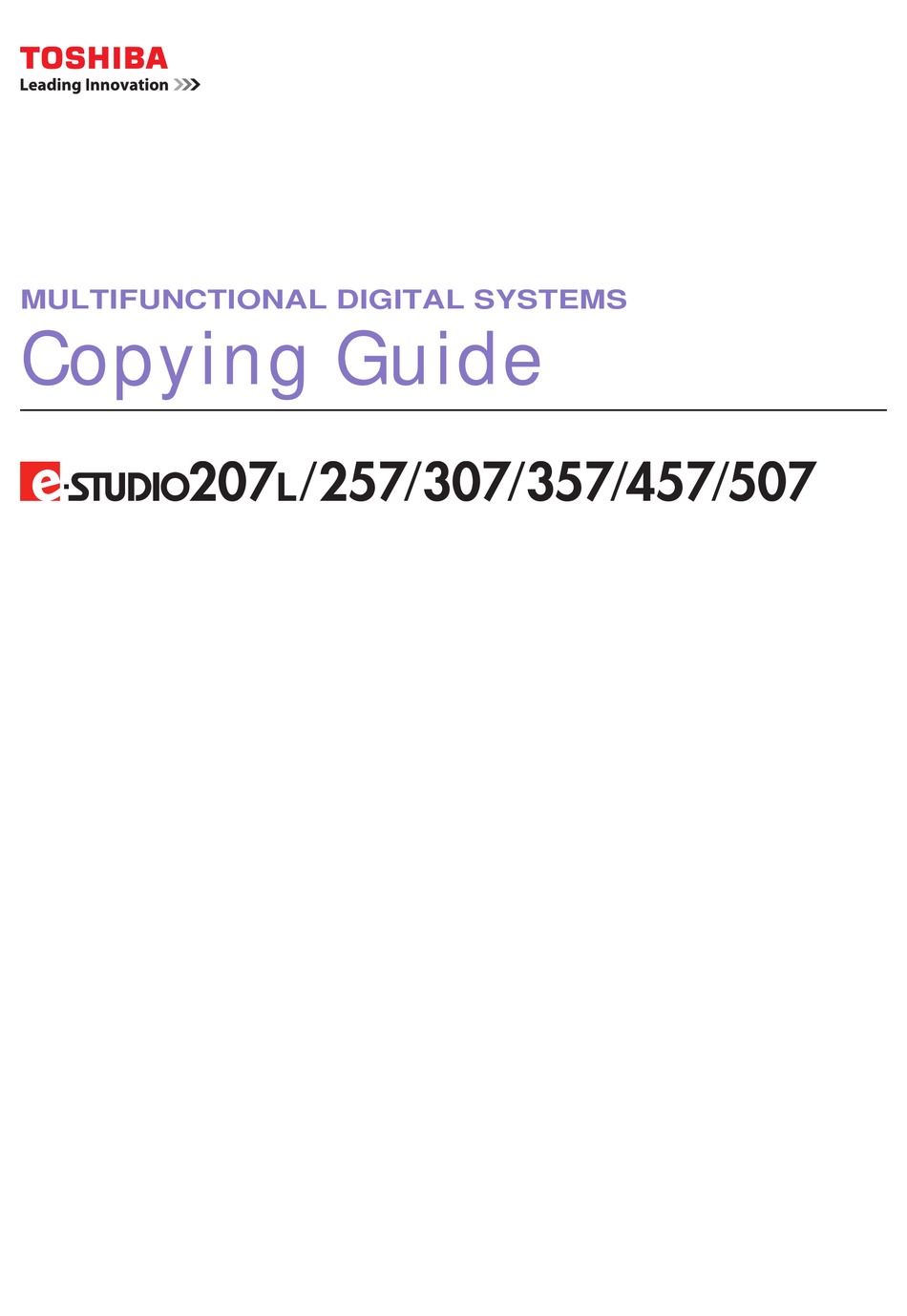 toshiba e studio 207 manual