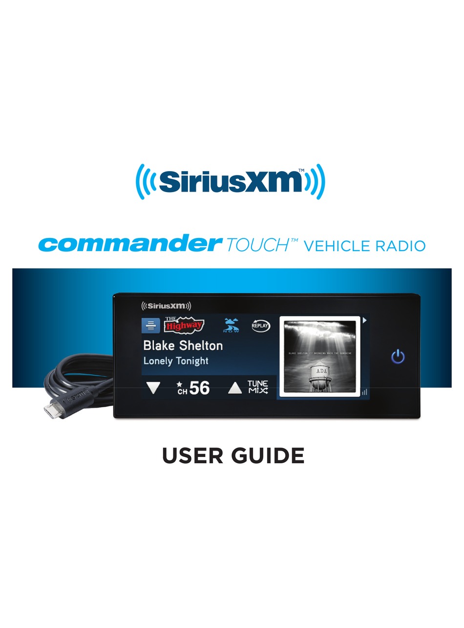 SIRIUS XM RADIO COMMANDER TOUCH USER MANUAL Pdf Download | ManualsLib