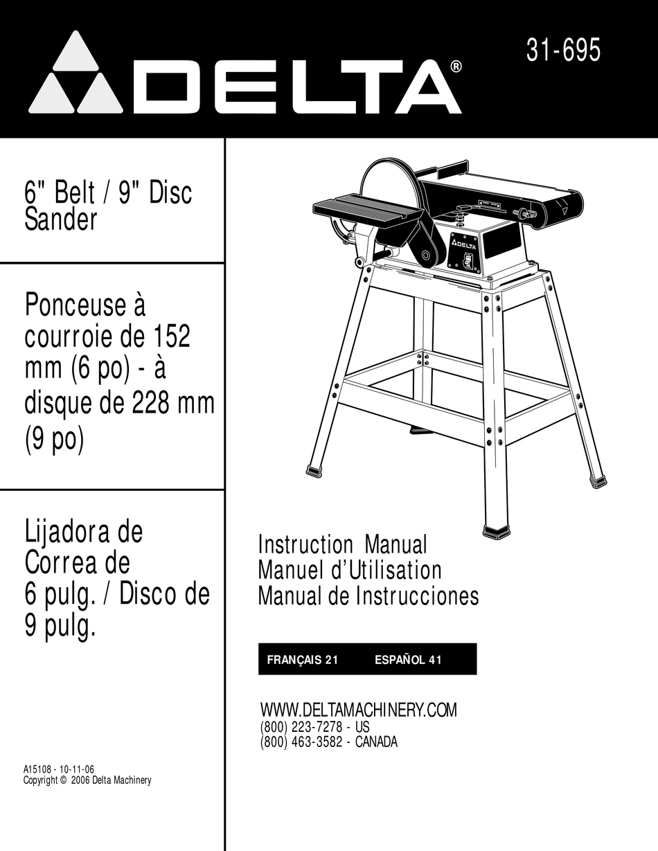 DELTA 31695 INSTRUCTION MANUAL Pdf Download ManualsLib