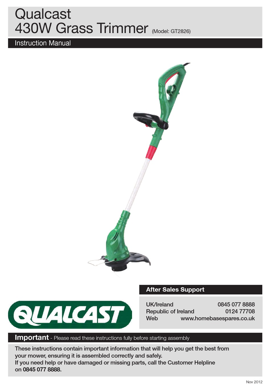 qualcast 350w grass trimmer