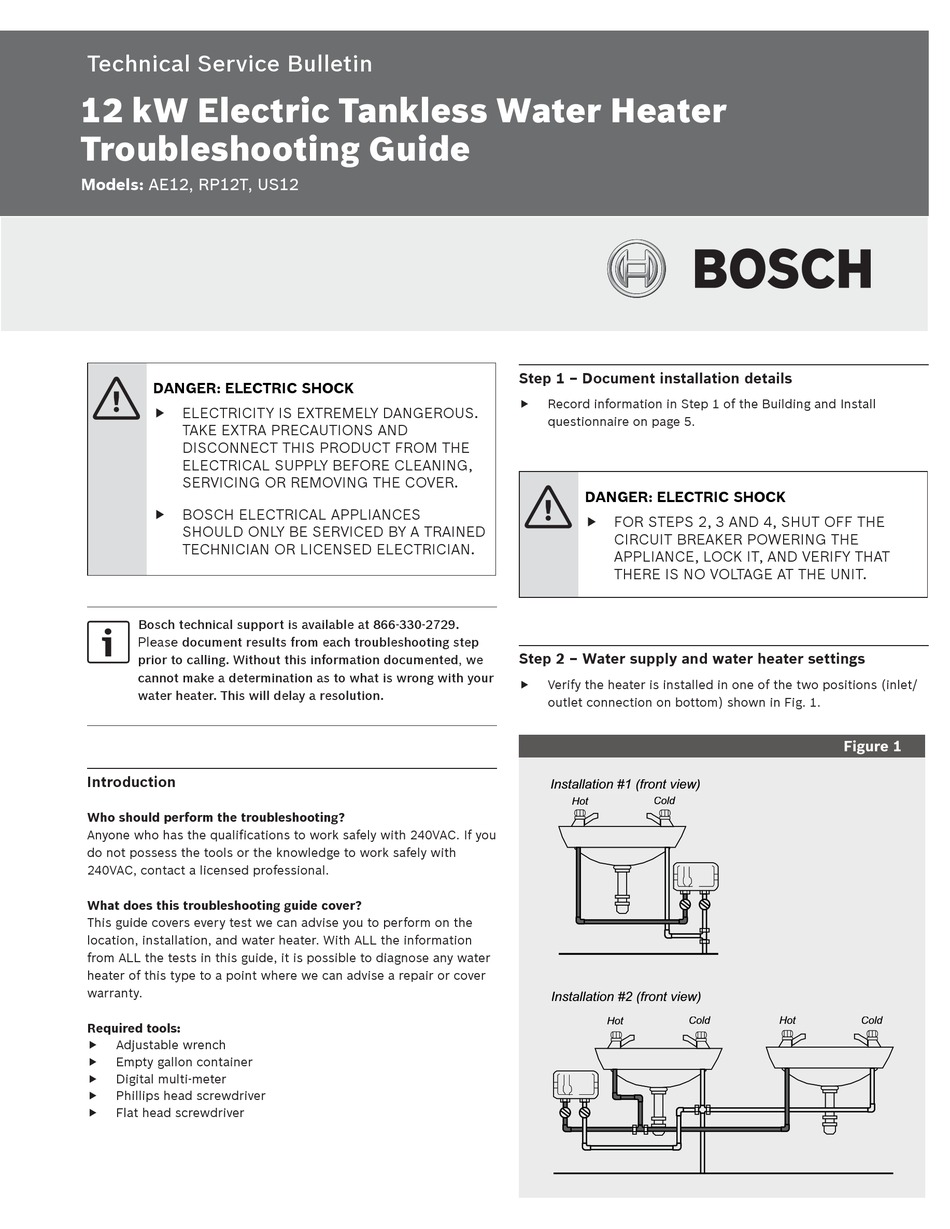 Bosch 125b Tankless Water Heater Parts Manual Pdf | Reviewmotors.co