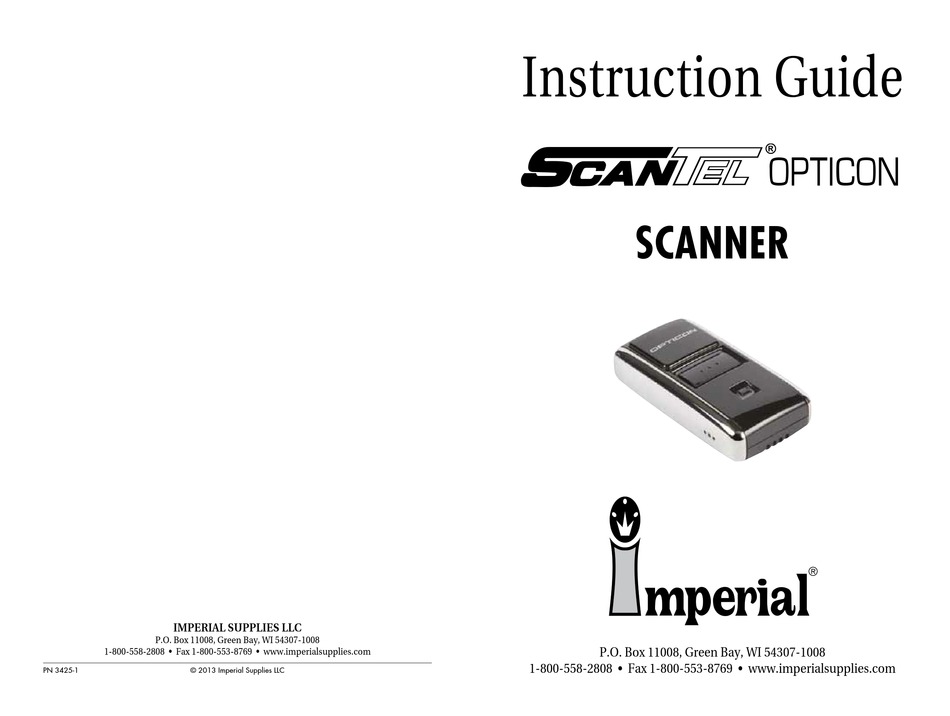IMPERIAL SCANTEL OPTICON INSTRUCTION MANUAL Pdf Download ManualsLib