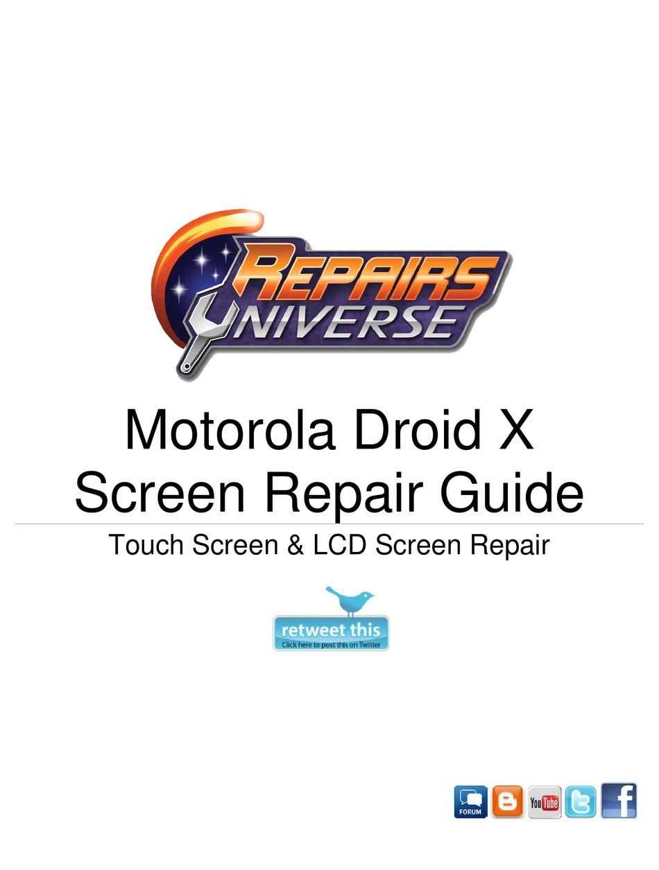MOTOROLA DROID X REPAIR MANUAL Pdf Download | ManualsLib