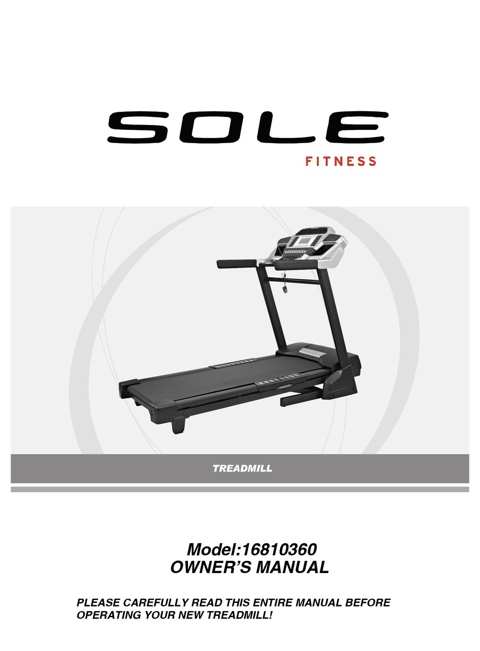 SOLE FITNESS F60 16810360 OWNER'S MANUAL Pdf Download | ManualsLib