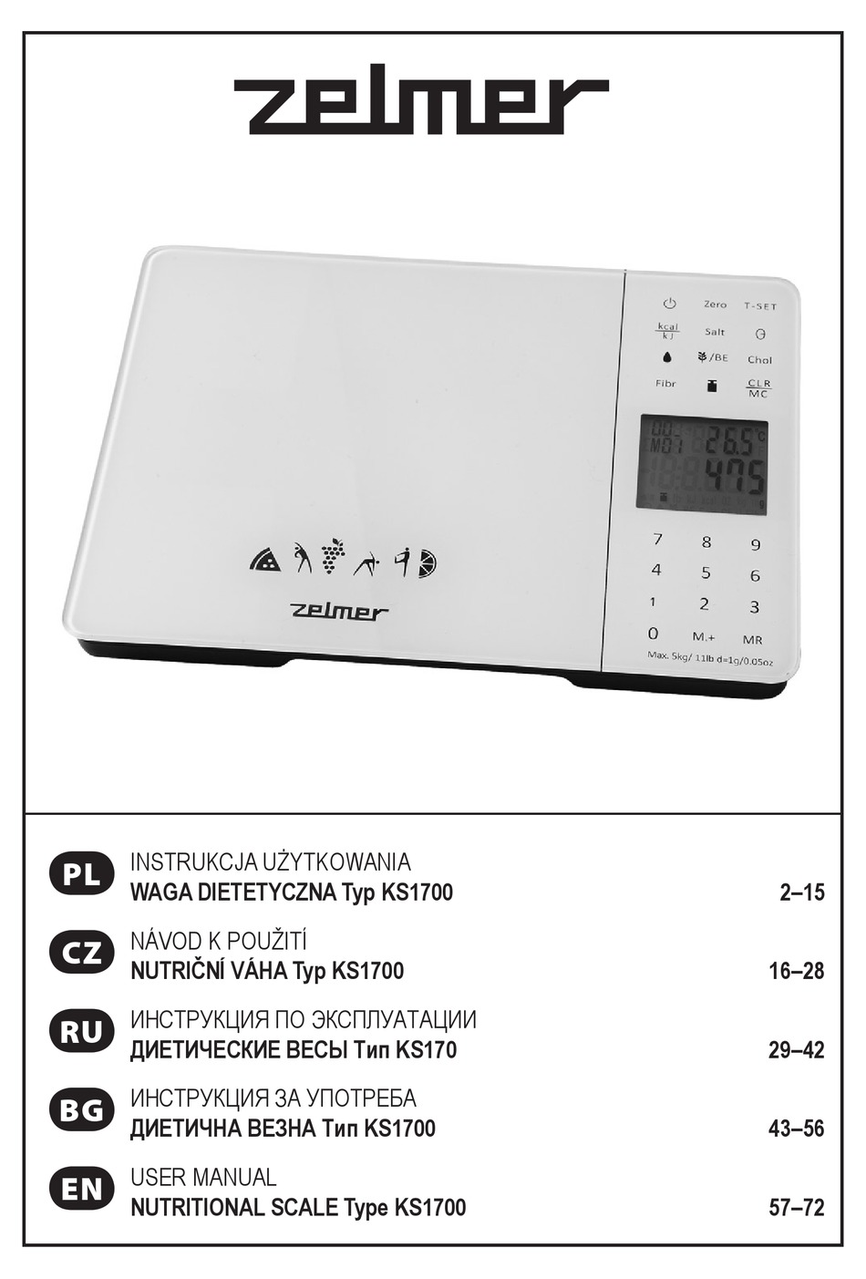 ZELMER KS1700 USER MANUAL Pdf Download | ManualsLib