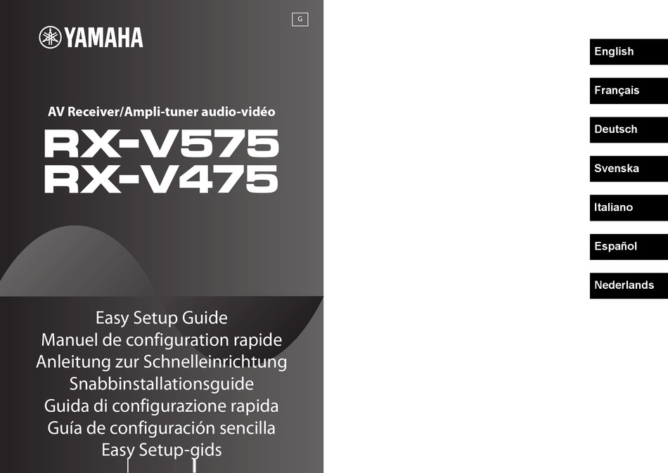 YAMAHA RX-V575 SETUP MANUAL Pdf Download | ManualsLib