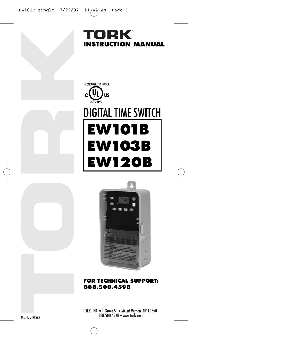 TORK EW101B INSTRUCTION MANUAL Pdf Download | ManualsLib