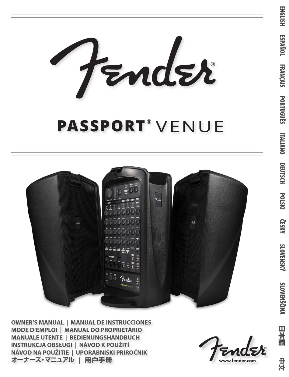 FENDER PASSPORT VENUE MANUAL Pdf Download ManualsLib