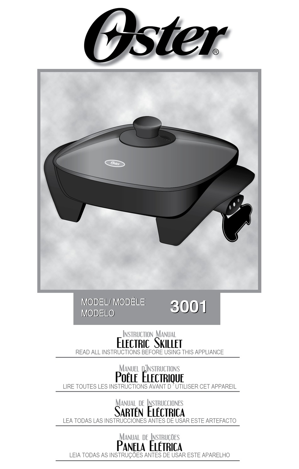 OSTER 3001 INSTRUCTION MANUAL Pdf Download ManualsLib