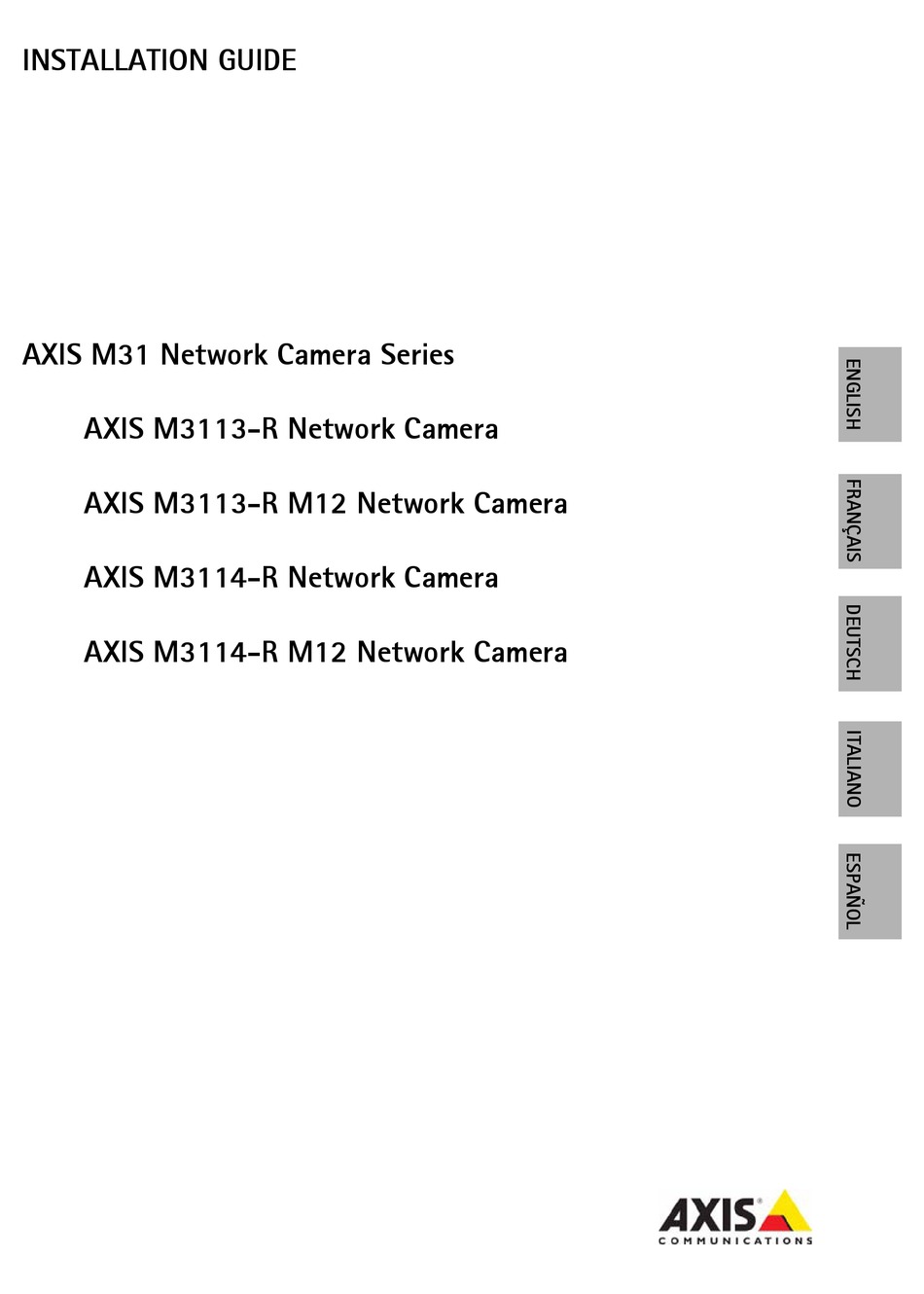AXIS M3113-R INSTALLATION MANUAL Pdf Download | ManualsLib