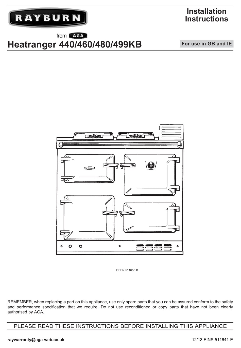 rayburn flue installation