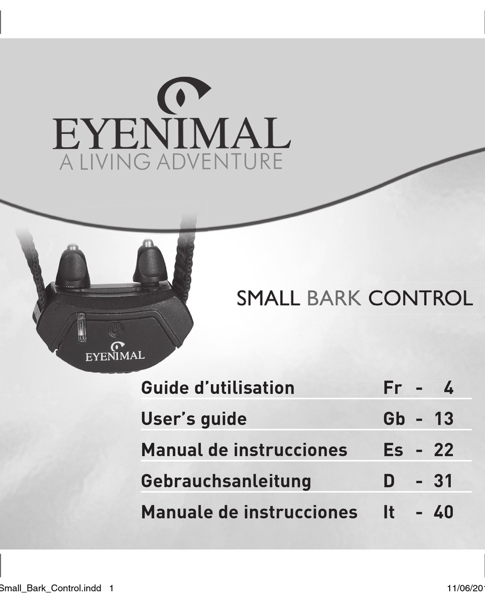 EYENIMAL SMALL BARK CONTROL USER MANUAL Pdf Download ManualsLib