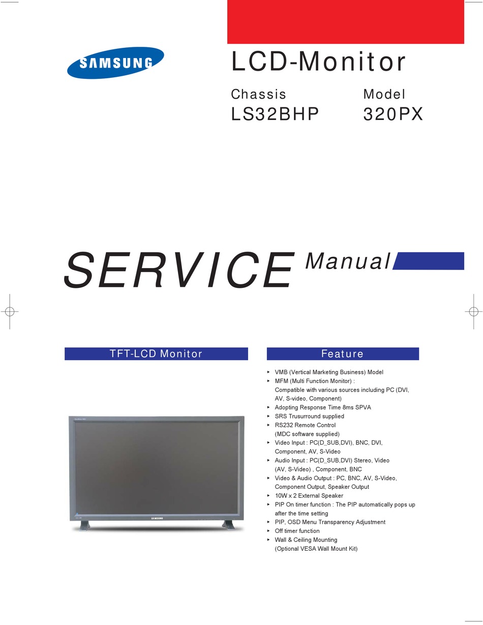 SAMSUNG 320PX SERVICE MANUAL Pdf Download | ManualsLib