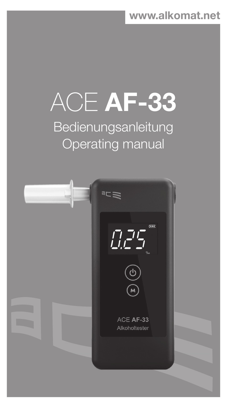 ACE AF-33 OPERATING MANUAL Pdf Download