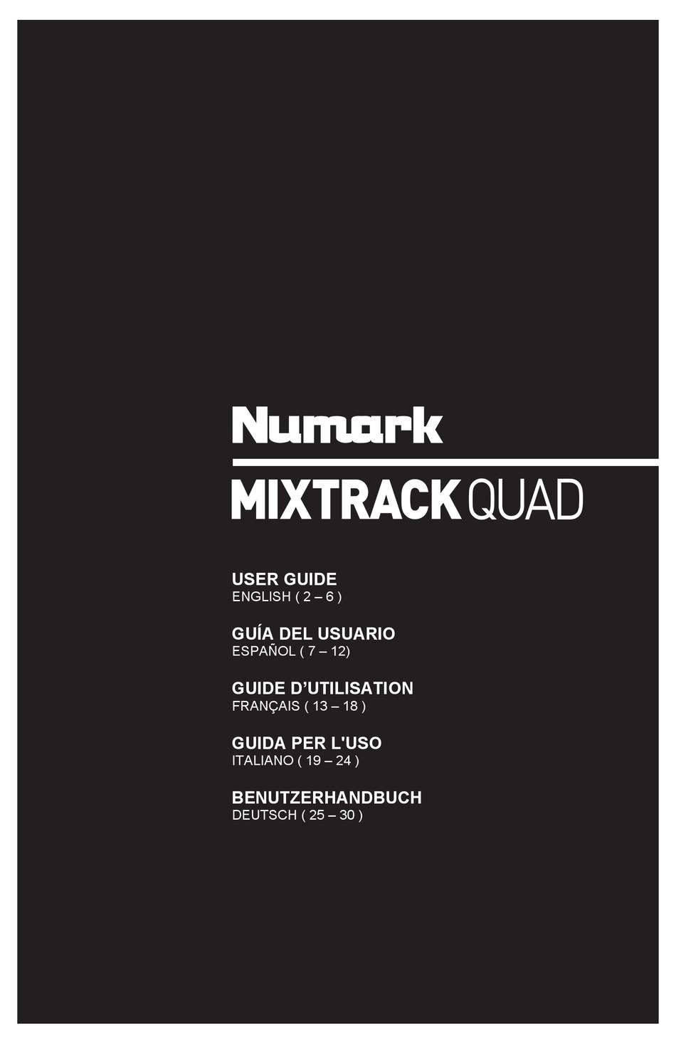 NUMARK MIXTRACK QUAD USER MANUAL Pdf Download ManualsLib
