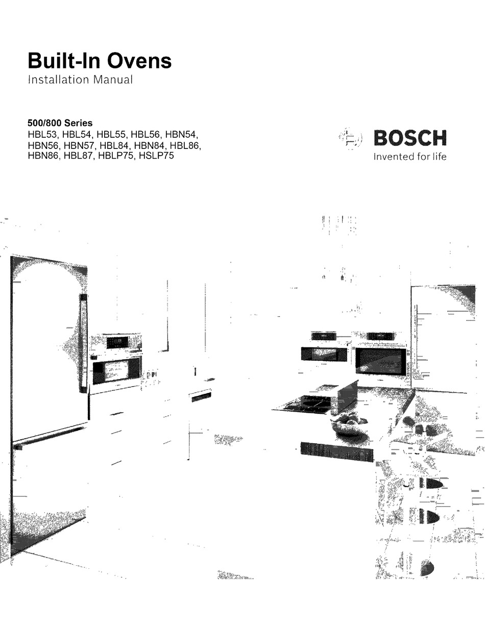 BOSCH HBL53 INSTALLATION MANUAL Pdf Download ManualsLib