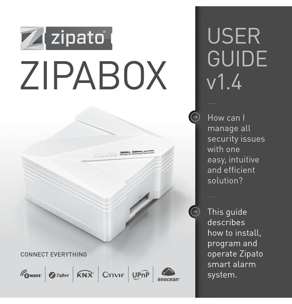 ZIPATO ZIPABOX USER MANUAL Pdf Download | ManualsLib